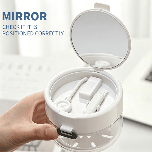 💖Hot 45% OFF🌹🦷 Retainer Cleaner Case Box with Drain Tray, Mirror & Brush