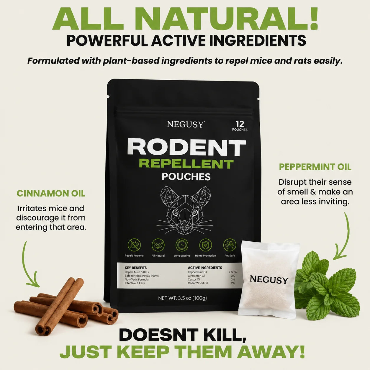 Mole Repellent Pouches